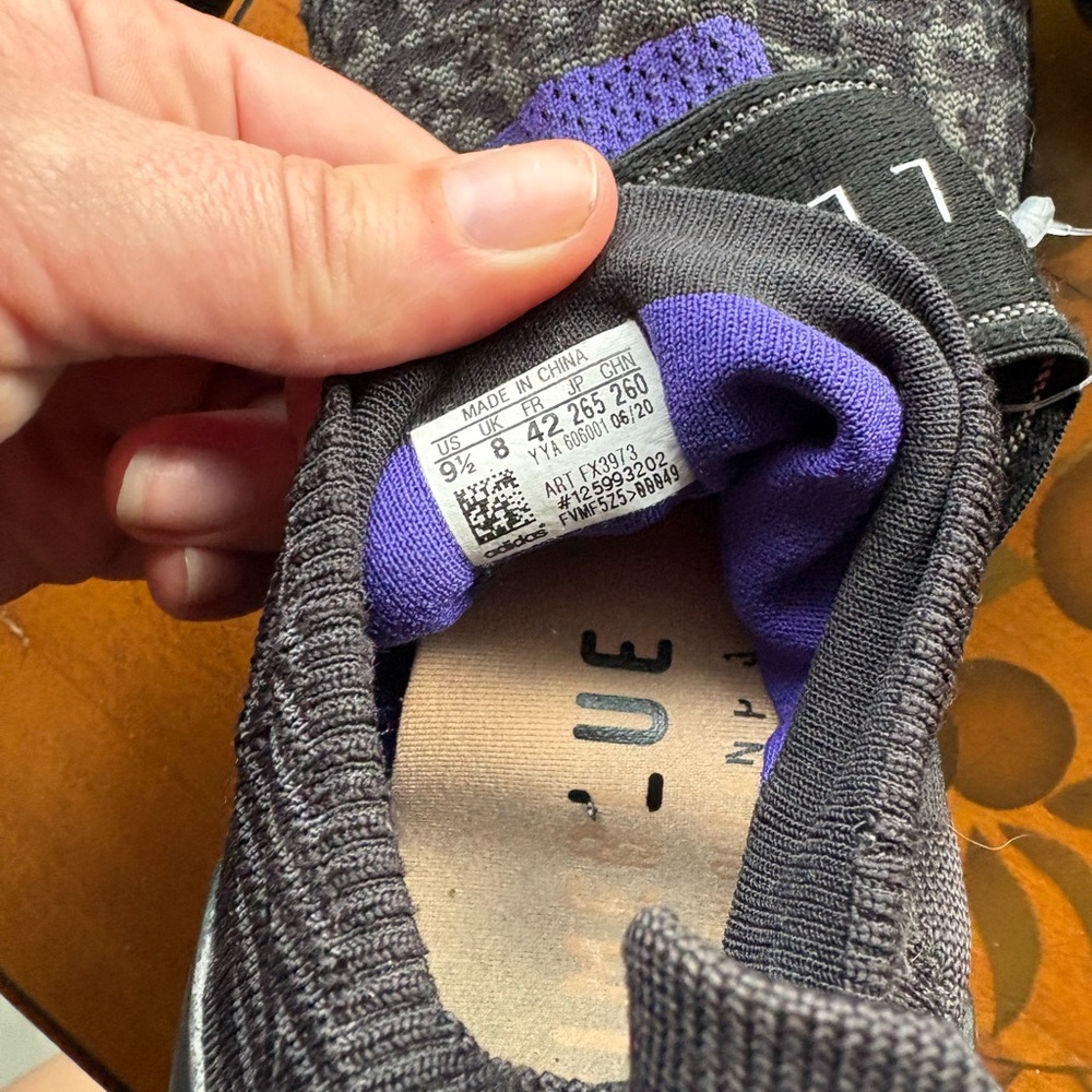 Adidas x Stella McCartney Ultraboost Slip On Knit Sneakers Gray Purple Size 9.5 - Picture 7 of 8